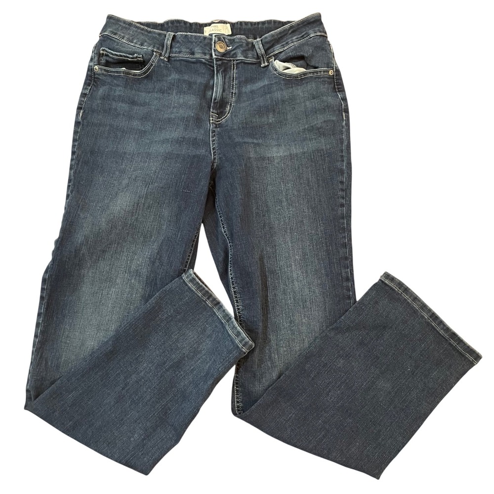 Maurices m jeans Women Blue Classic Straight Mid Rise Denim 16‎